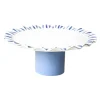 Coton Colors Iris Blue Drop Ruffle Cake Stand