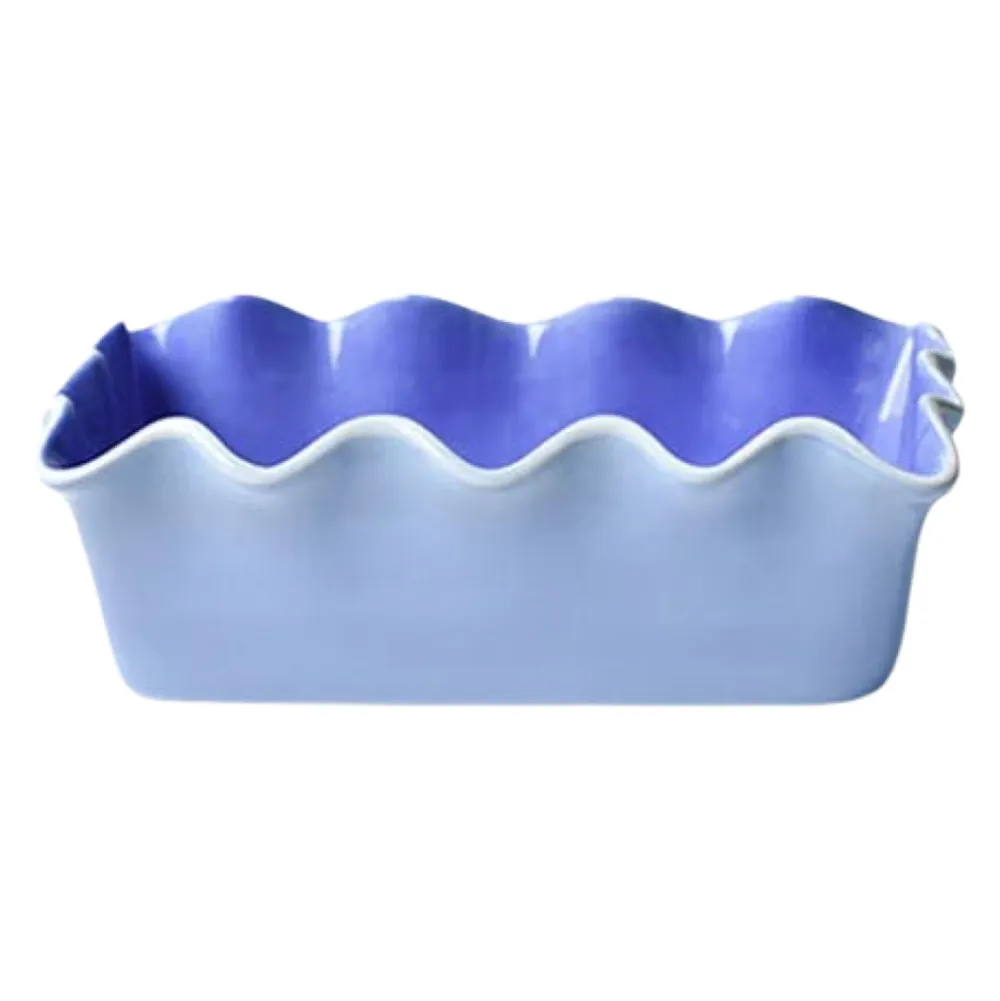 Coton Colors Iris Blue Ruffle Loaf Pan