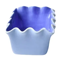 Coton Colors Iris Blue Ruffle Loaf Pan