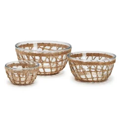 Two's Company Island Chic Glass Bowl