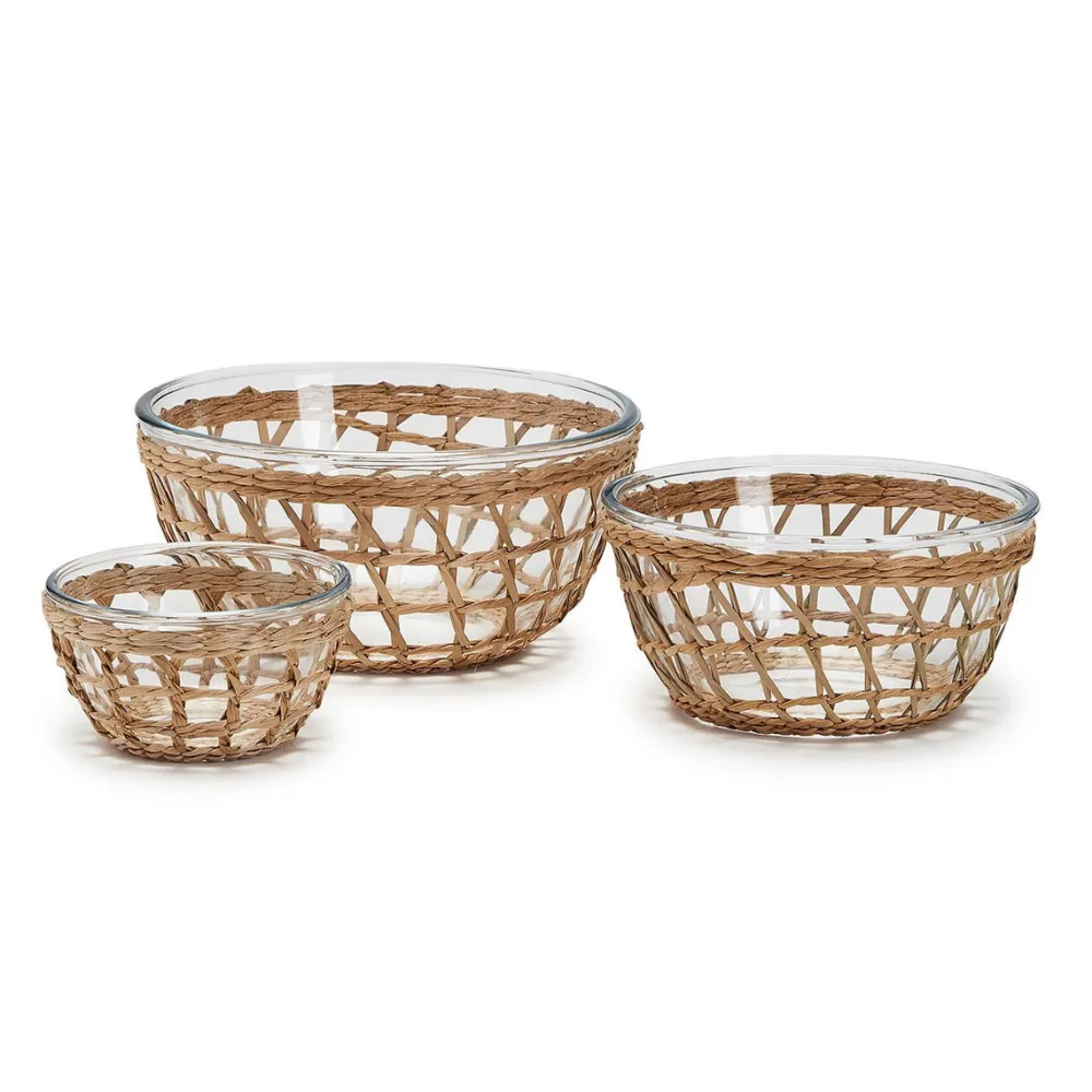 Two's Company Island Chic Glass Bowl