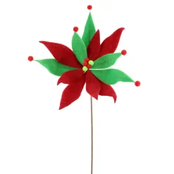 Direct Export Co. Jingle Felt Poinsettia Stem