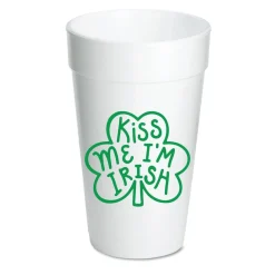 Sip Hip Hooray Kiss Me I'm Irish Foam Cups