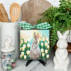 The Round Top Collection Kross Bunny in Tulips Mini Gallery Art