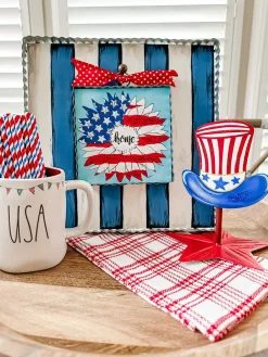 The Round Top Collection Kross “Home” Flower Flag Mini Gallery Art