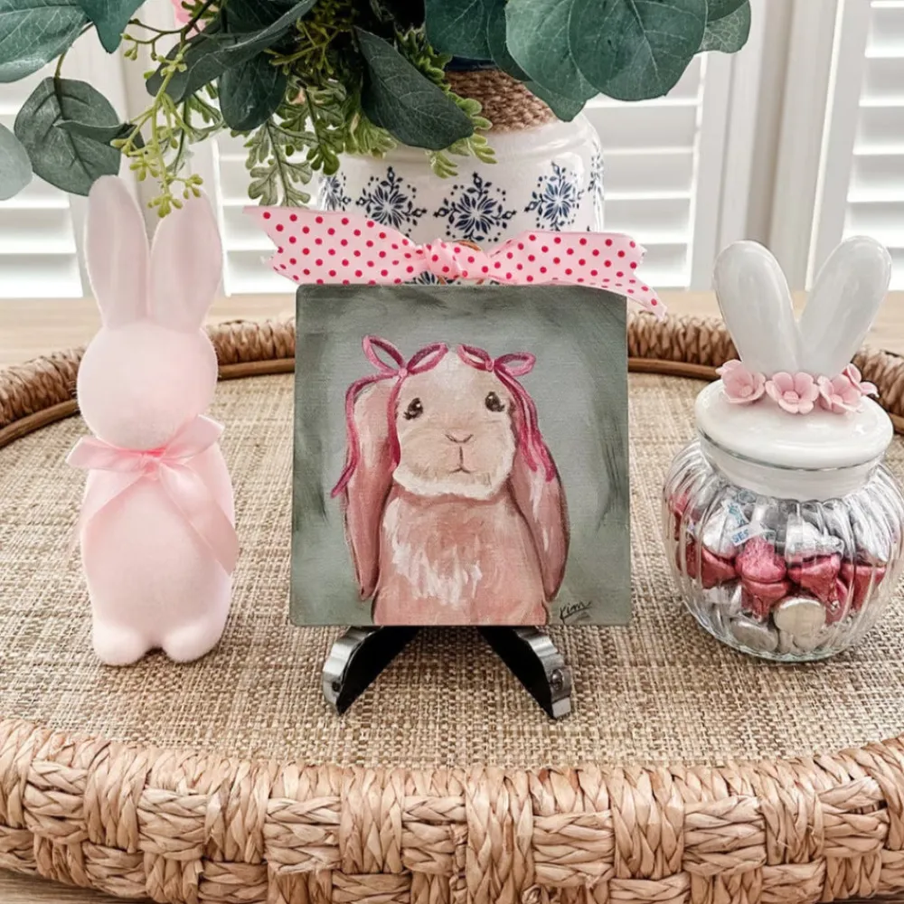 The Round Top Collection Kross Pink Bow Lop Mini Gallery Art