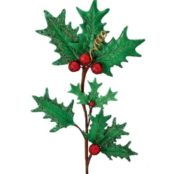 Regency Large Glitter Holly Spray