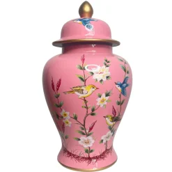 Park Hill Large Imperial Chinoiserie Ginger Jar, Pink