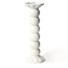 Coton Colors Large Ruffle Knobbed Candle Holder, Signature White