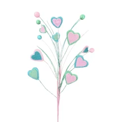 Liberty Floral Layered Pastel Heart Pick