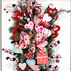 Liberty Floral Layered Pastel Heart Pick