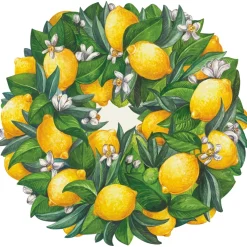 Hester & Cook Lemon Wreath Placemat Set