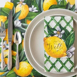 Hester & Cook Lemon Wreath Placemat Set