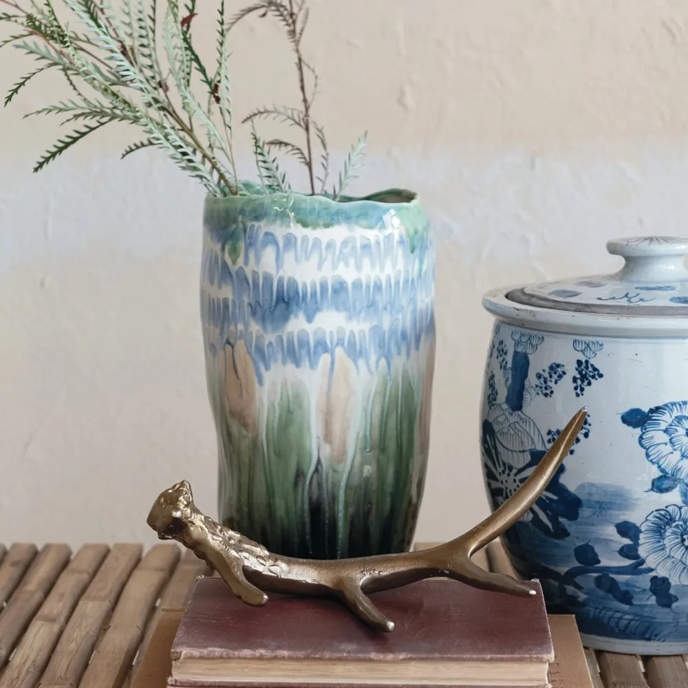 Creative Coop Lidded Vintage Ginger Jar