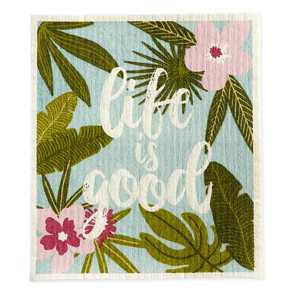 Design Imports Life Is Good Swedish Dishcloth