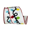 RAZ Light Strand Embroidered Ribbon 4"X10YD