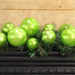 Farrisilk Lime Green Ball Garland, 10'