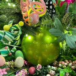 Farrisilk Lime Green Candy Apple Ball Ornament, 8