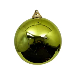 Farrisilk Lime Green Shiny Ball Ornament, 8"