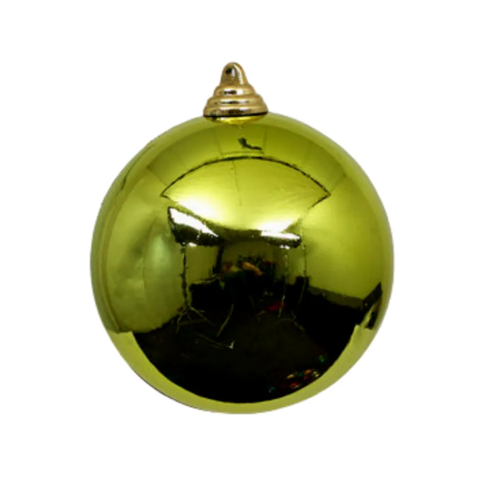 Farrisilk Lime Green Shiny Ball Ornament, 8"
