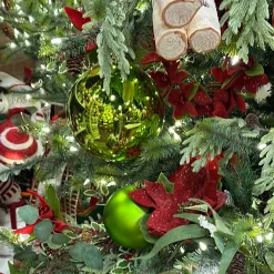 Farrisilk Lime Green Shiny Ball Ornament, 8