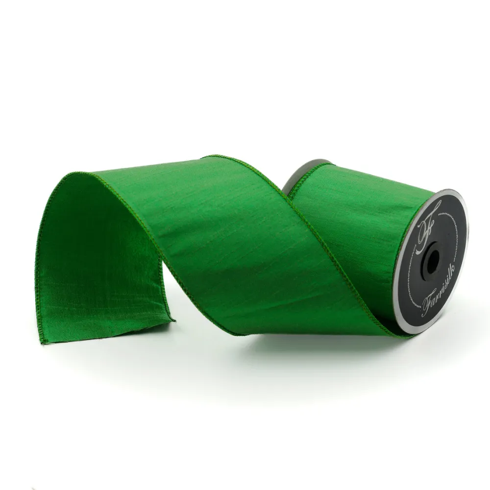 Farrisilk Lime Luster Ribbon, 4" X 10YD