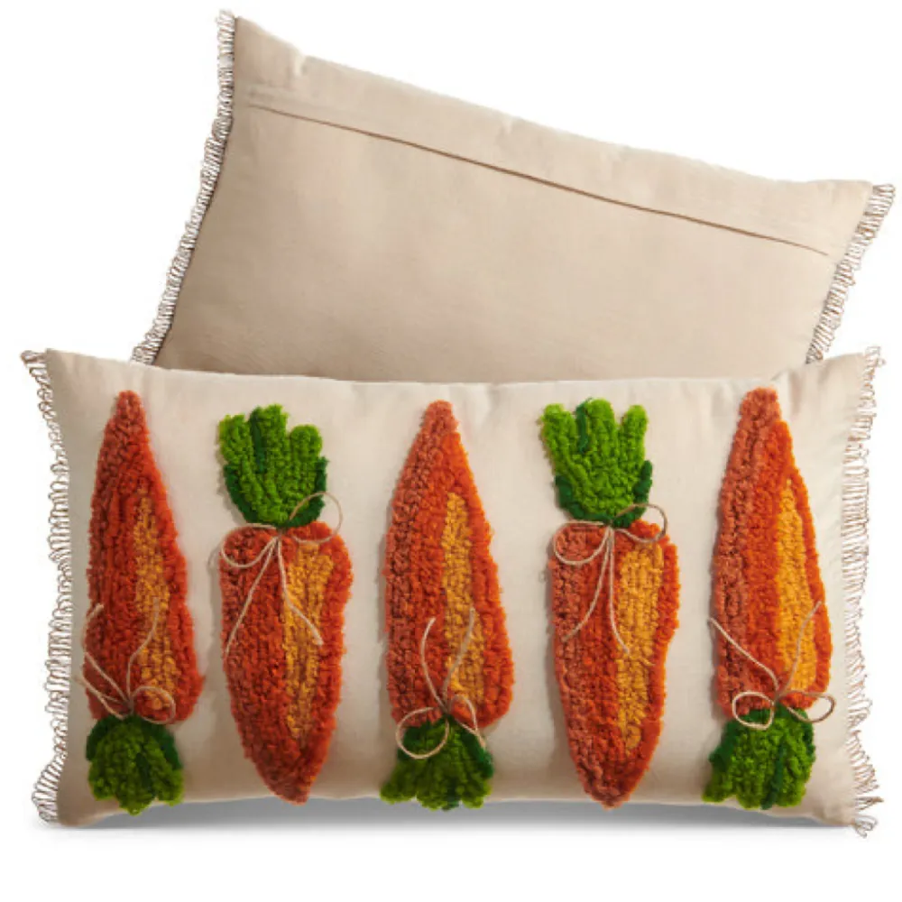 RAZ Loop and Knot Carrot Lumbar Pillow