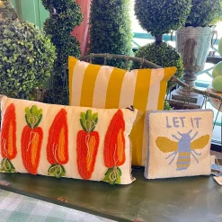 RAZ Loop and Knot Carrot Lumbar Pillow