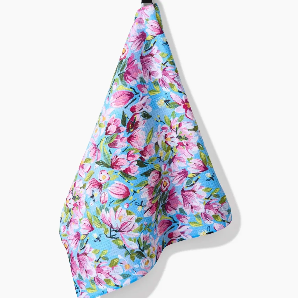 Geometry Magnolia Tea Towel