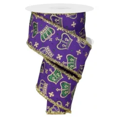 Craig Bachman Mardi Crowns with Tinsel Ribbon, 2.5" X 10YD