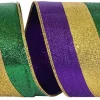 Reliant Ribbon Mardi Gras Deluxe Ribbon, 4" X 10YD