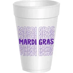 Sassy Cups Mardi Gras Foam Cup Sleeve