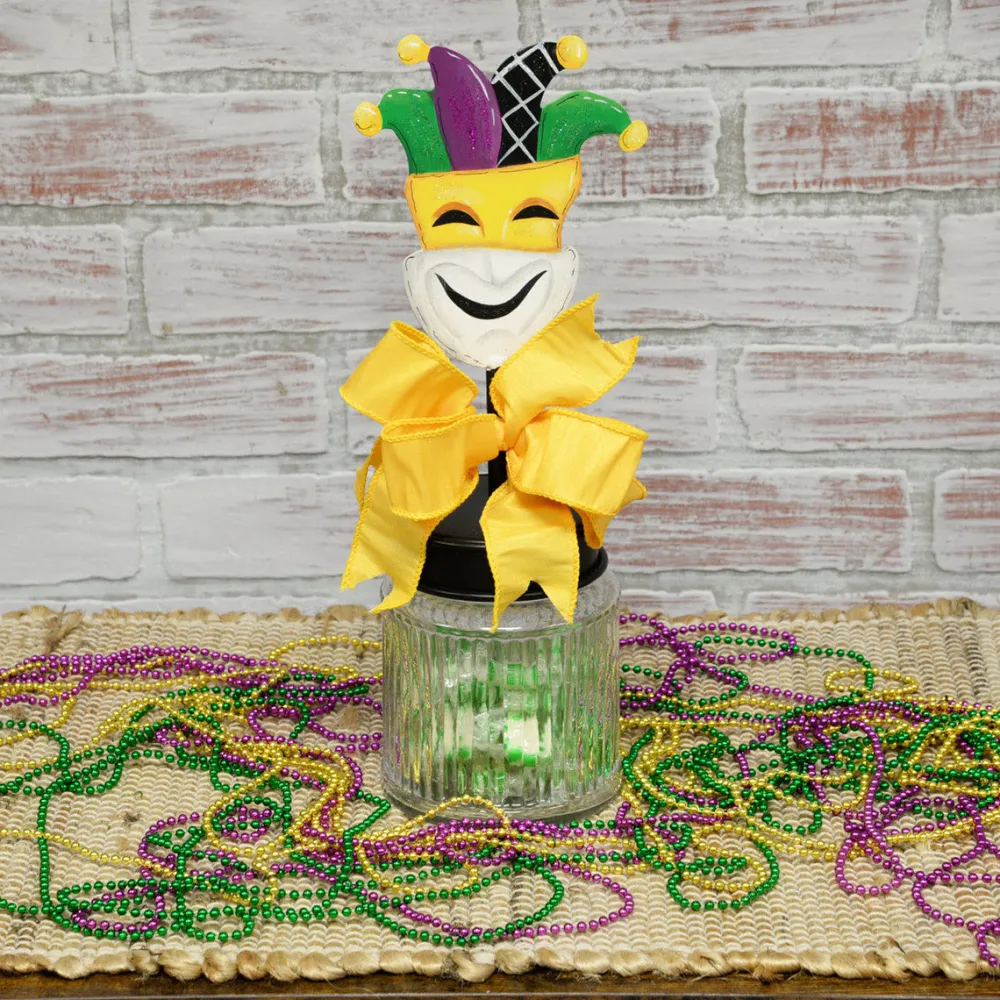 The Round Top Collection Mardi Gras Mask Finial