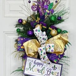D. Stevens Mardi Gras Purple Ribbon, 4" X 10YD