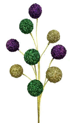 Liberty Floral Mardi Gras Sequin Ball Spray