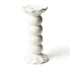 Coton Colors Medium Ruffle Knobbed Candle Holder, Signature White