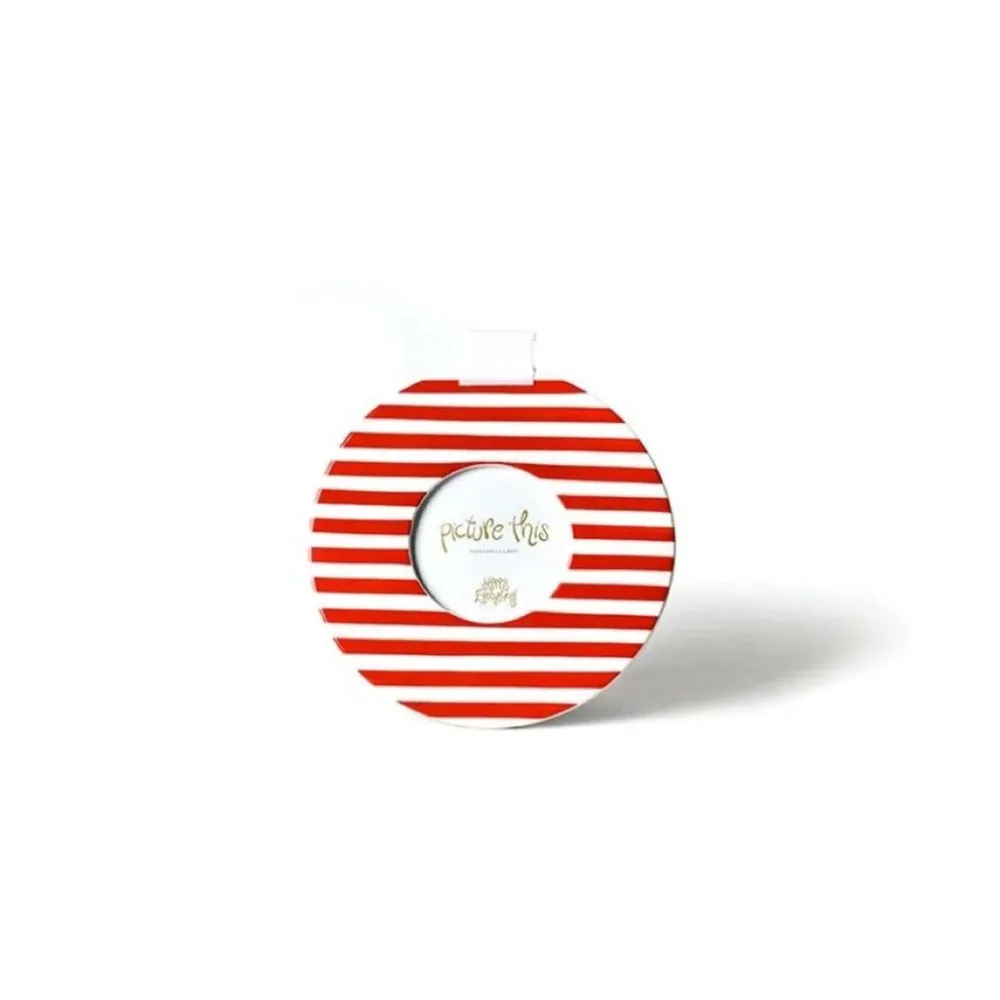 Happy Everything Medium Stripe Mini Round Frame by !
