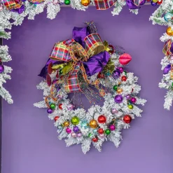RAZ Merry and Bright Ball Garland, 4'