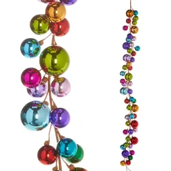 RAZ Merry and Bright Ball Garland, 4'