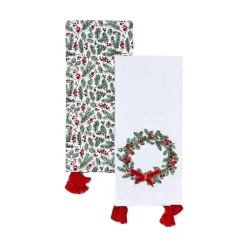 Two's Company Merry Berry Dish Towel Set