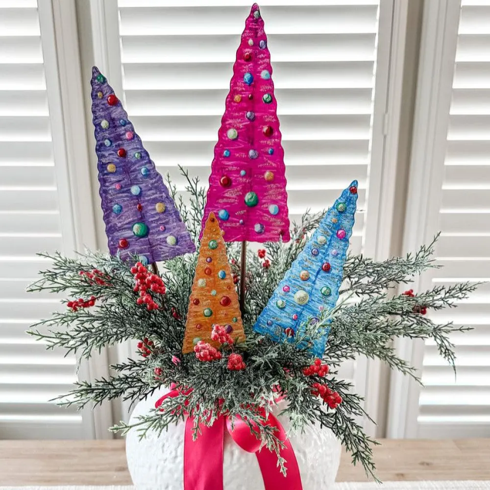 The Round Top Collection Merry & Bright Bottle Brush Trees