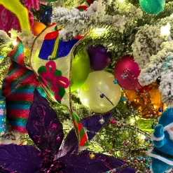 RAZ Merry & Bright Multicolor Ball Garland, 4'