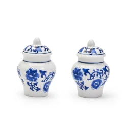Two's Company Mini Ginger Jar Salt and Pepper Shaker Set