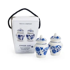 Two's Company Mini Ginger Jar Salt and Pepper Shaker Set