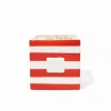 Happy Everything Mini Red Stripe Medium Nest Cube by !
