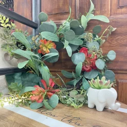 CRI Mixed Succulent Wreath 6"