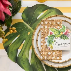 Hester & Cook Monstera Leaf Placemat Set