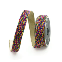 Farrisilk Multi Braided Mosaic Ribbon, 1" X 10YD