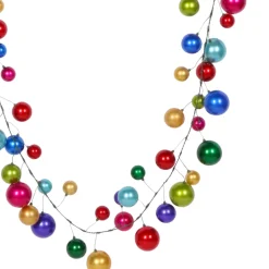 Farrisilk Multi Candy Apple Ball Garland, 10'