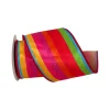 Farrisilk Multi-Colored Bright Stripe Ribbon 4" X 10YD